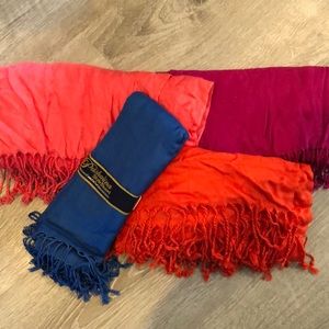 Pashmina scarves ... 4 bold colors